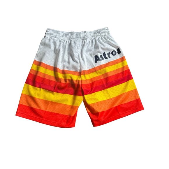 NWT! Mitchell & Ness Houston Astros Team ID Mesh Shorts - Size Large (MSRP $85) - Picture 6 of 9